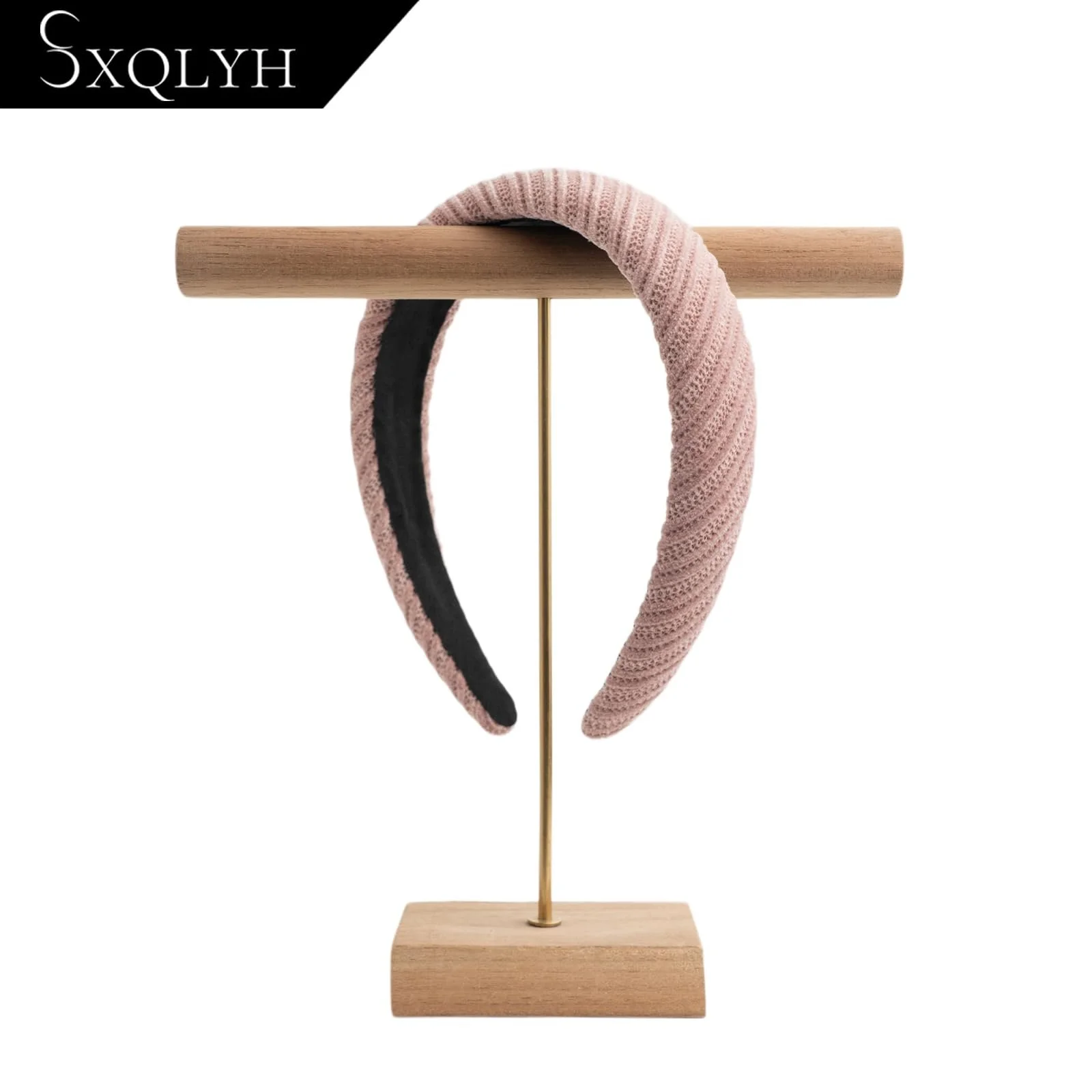 Обруч для волосся Вельветовий М'який Рожевий, фото №3