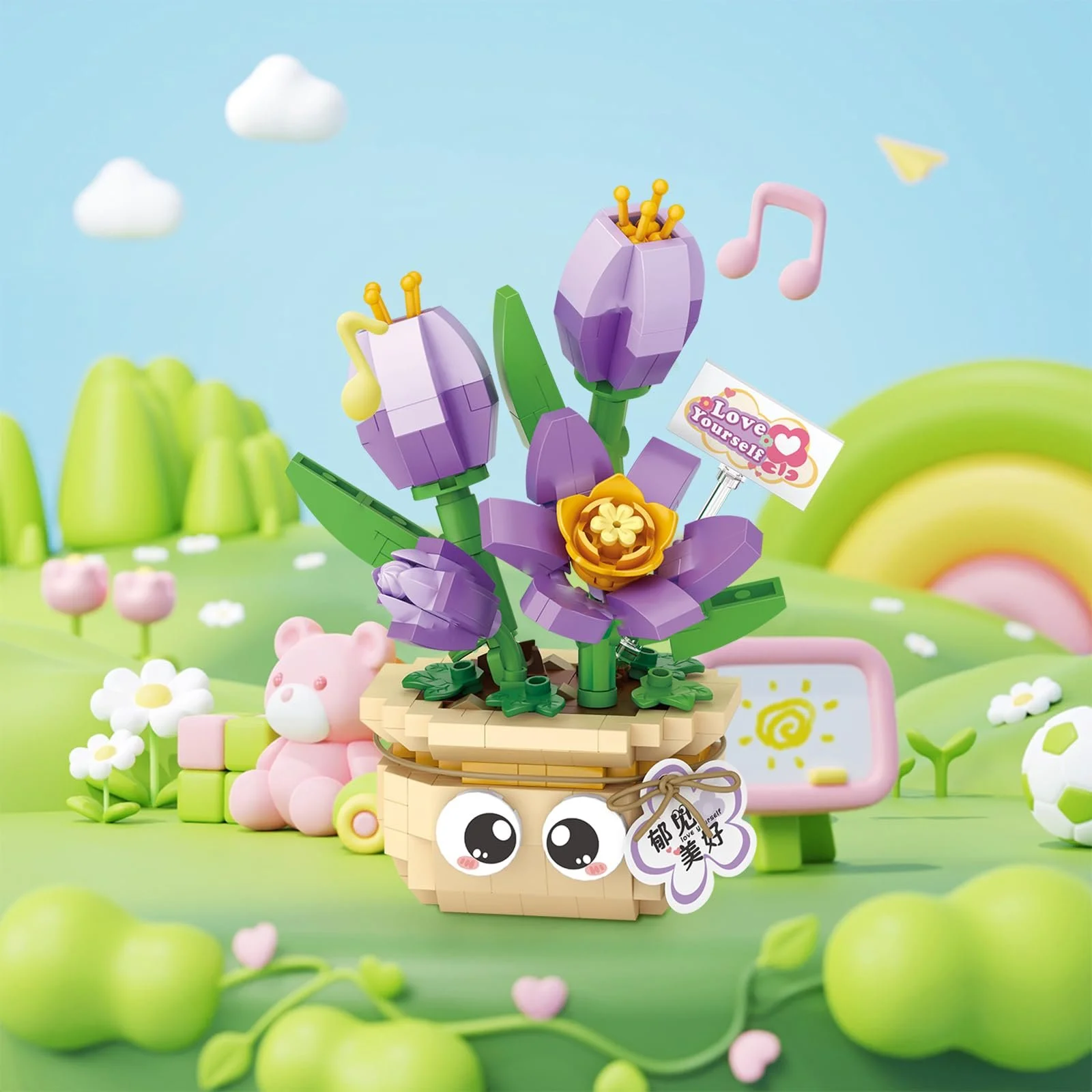 Конструктор Квітка MEIEST Міні Бонсай Сукулент Тюльпан, фото №4