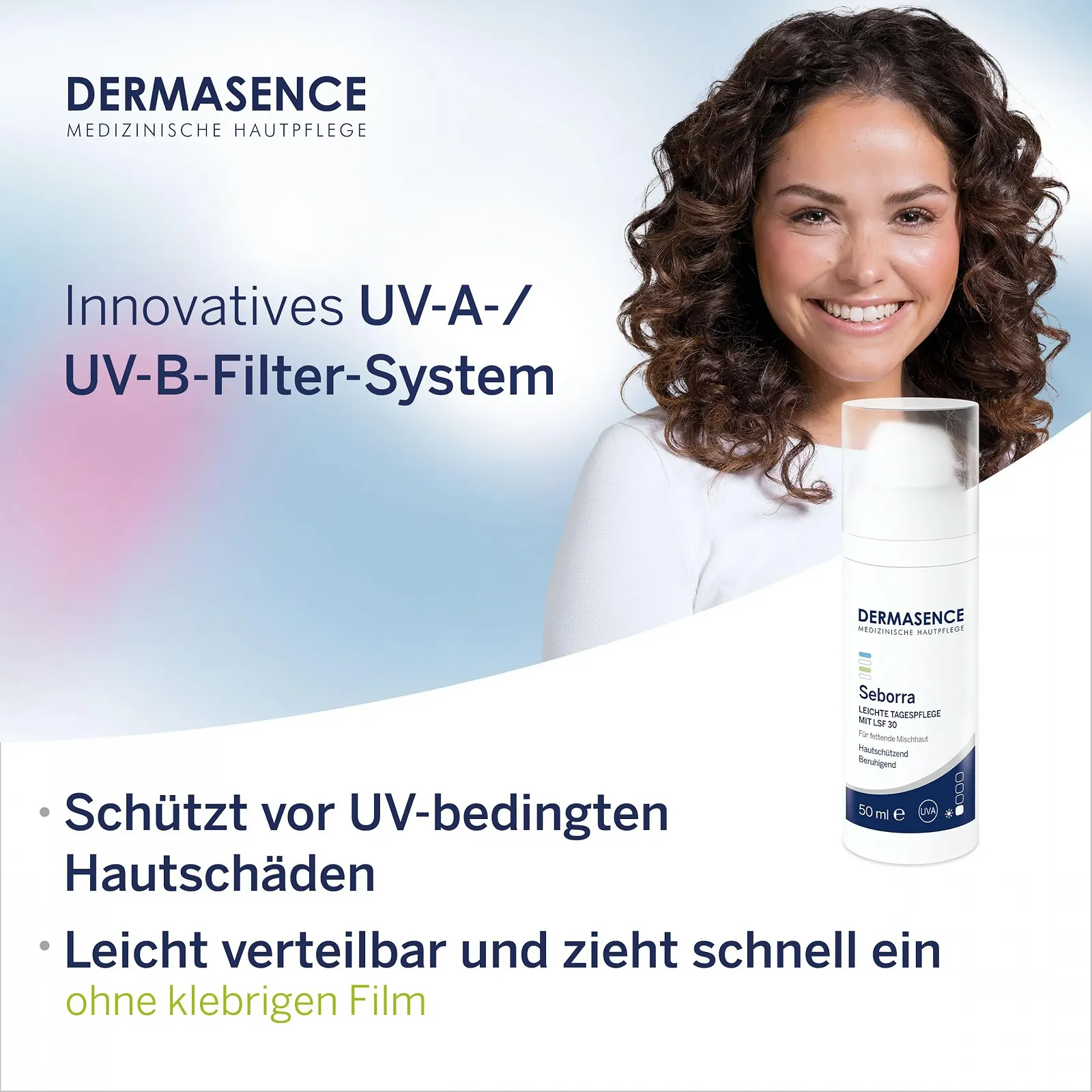 Денний крем для обличчя DERMASENCE Seborra Light SPF 30 50 мл, фото №4