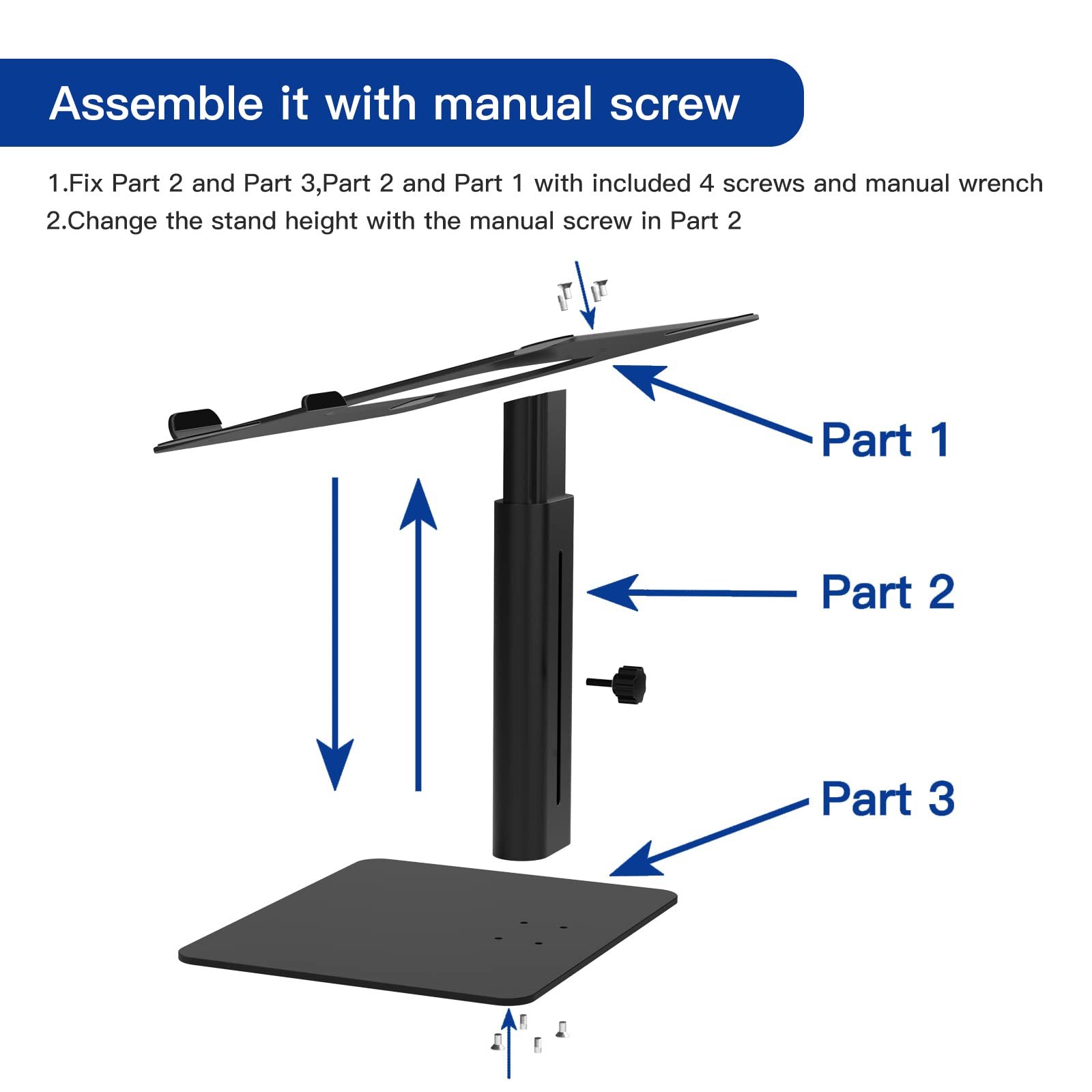 Подставка для ноутбука BESIGN LSX6N, регулируемая эргономичная подставка для ноутбука, совместима с ноутбуками 10-15,6 дюймов, черная, фото №5