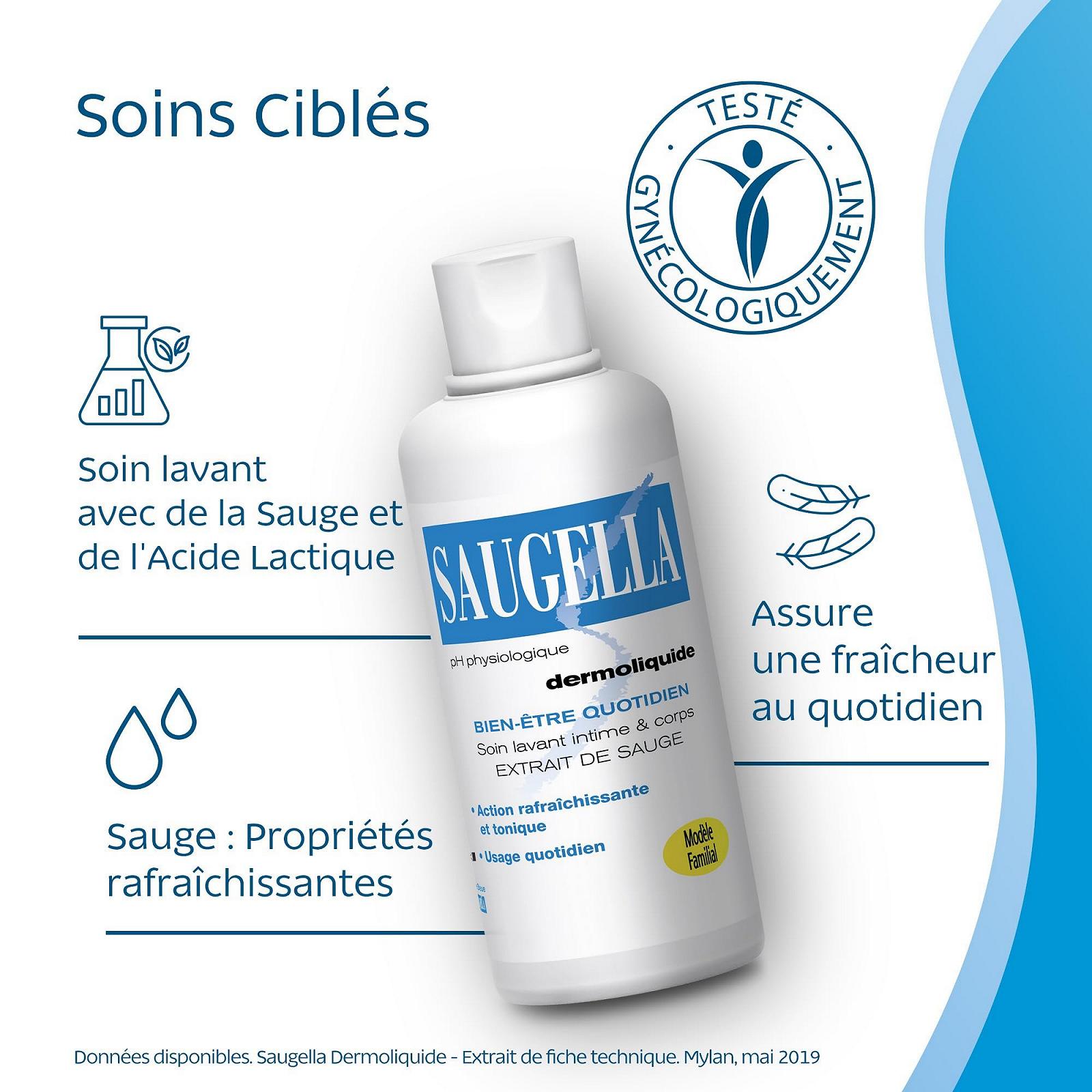 Гель для душу Saugella Dermoliquid 750 мл, фото №4