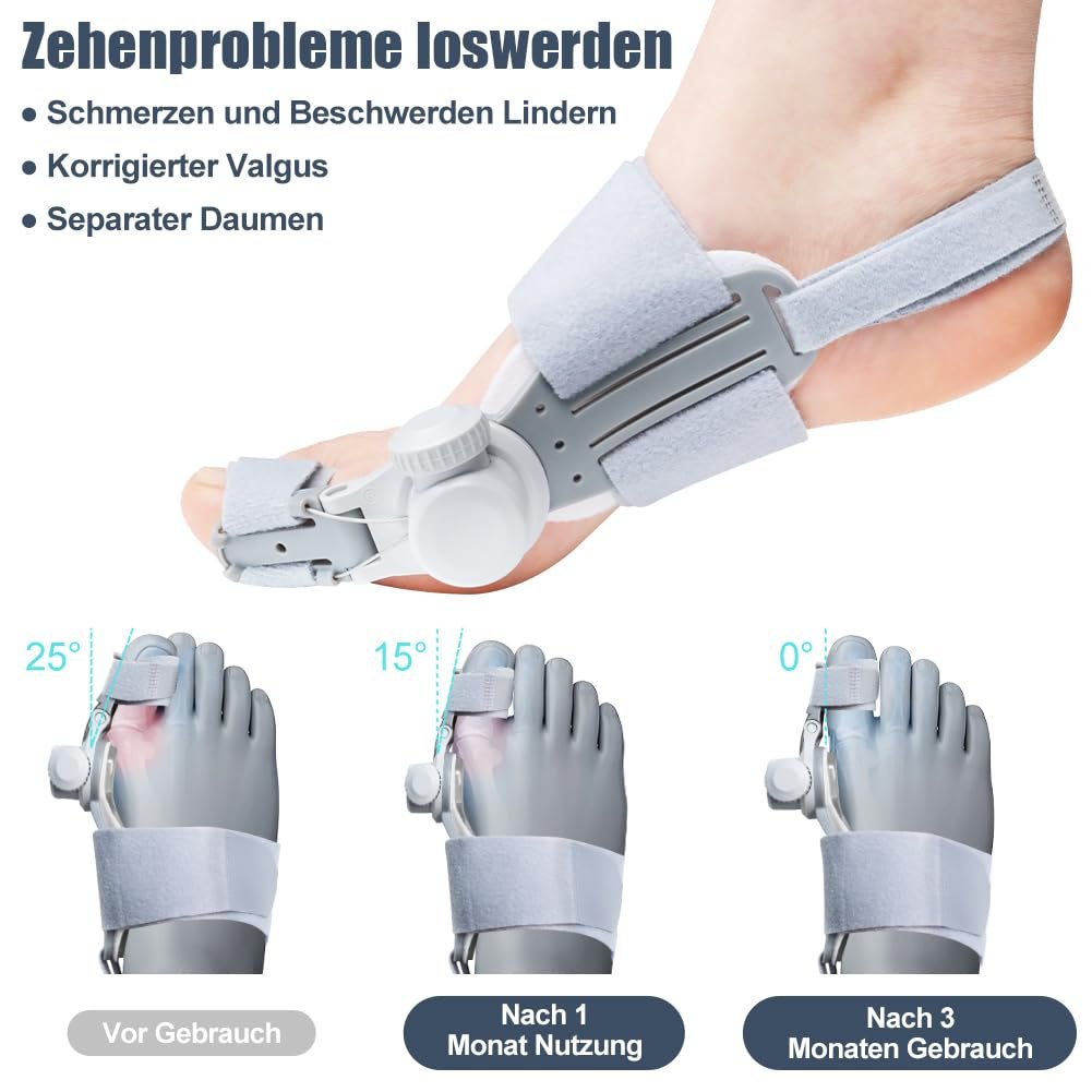 Шина для корекції Hallux Valgus Регульована з нековзним ремінцем на п'яті для корекції вальгусної деформації, фото №3