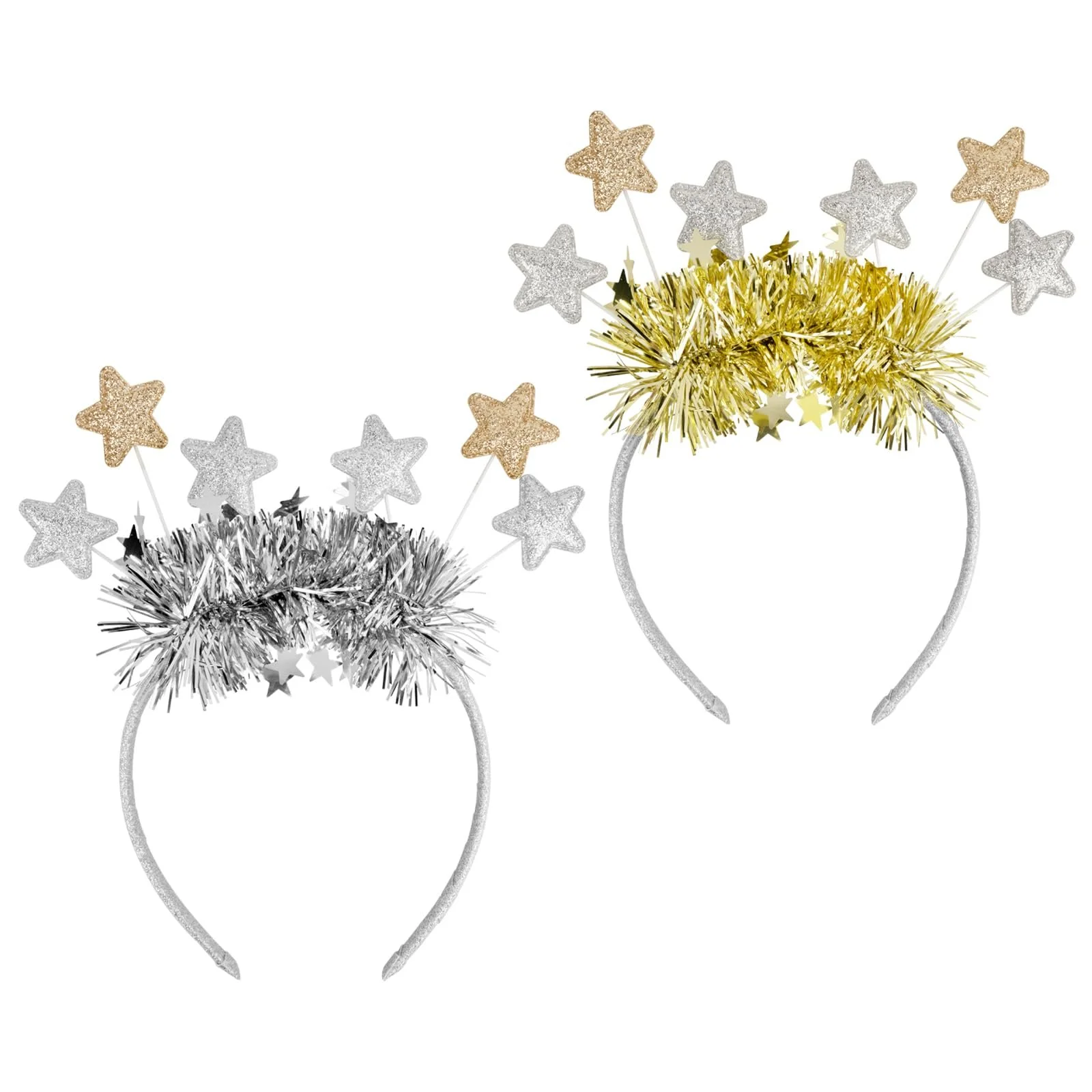 Обруч Рождественские звезды с блестками, 2 шт., фото №1