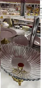 Цукерниця велика на золотій ніжці 33х26 см synthetic.ua - Фото 1