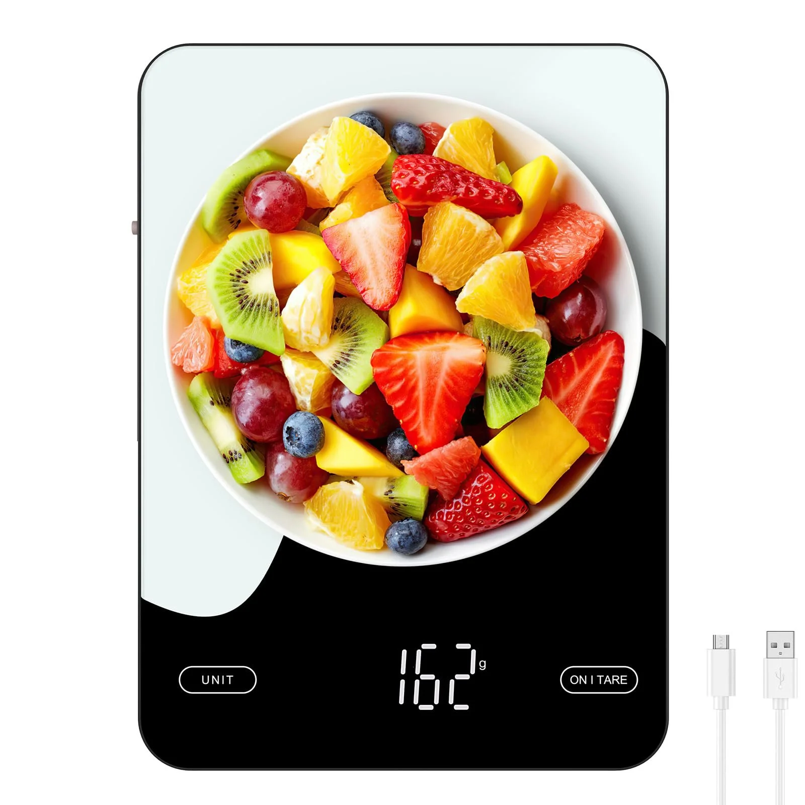 Кухонні ваги Brifit 10 кг 1 г цифрові LED USB-C акумуляторні, фото №1 Кухонні ваги Brifit 10 кг 1 г цифрові LED USB-C акумуляторні, фото №1