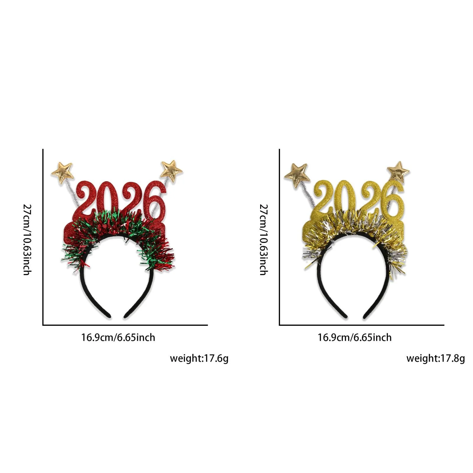 Набір з 2 святкових обручів на Новий рік, фото №2