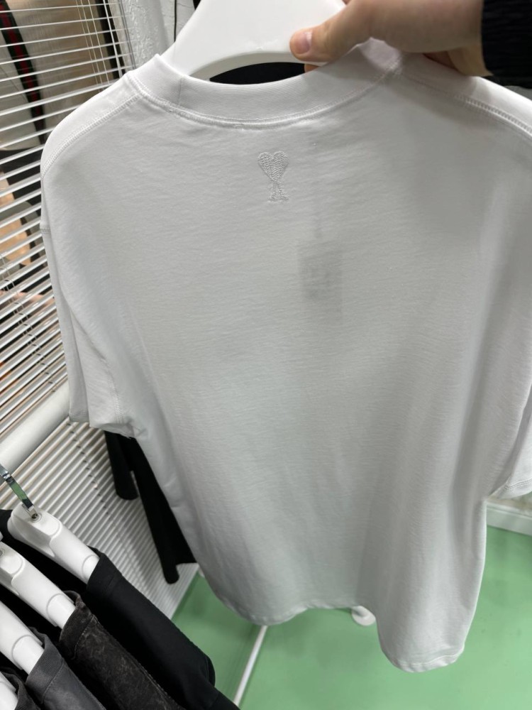 Футболка белая Ami Paris White f648, фото №2