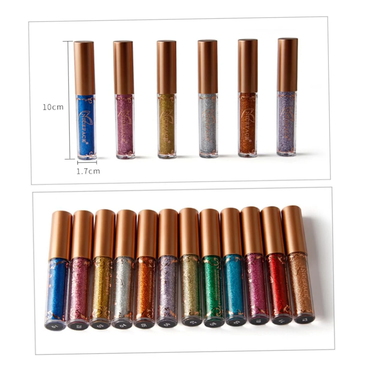 Металлический Eyeliner Mikinona 3st Жидкий Eyeliner Цветной Eyeliner, фото №6