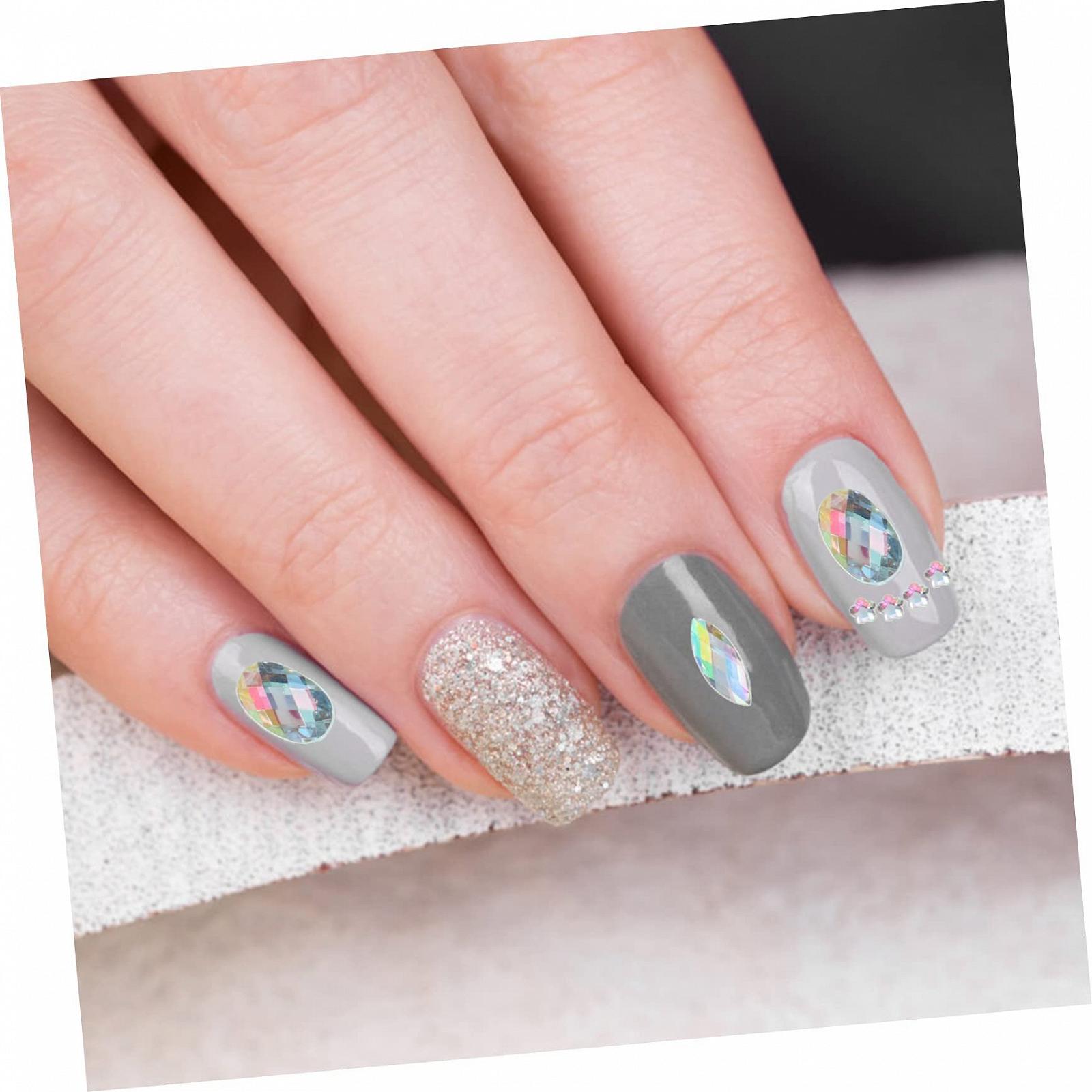 Стрази Плоскі Акрилові Камені для Нігтів Прикраси Наклейки Блискучі Декорації, фото №6