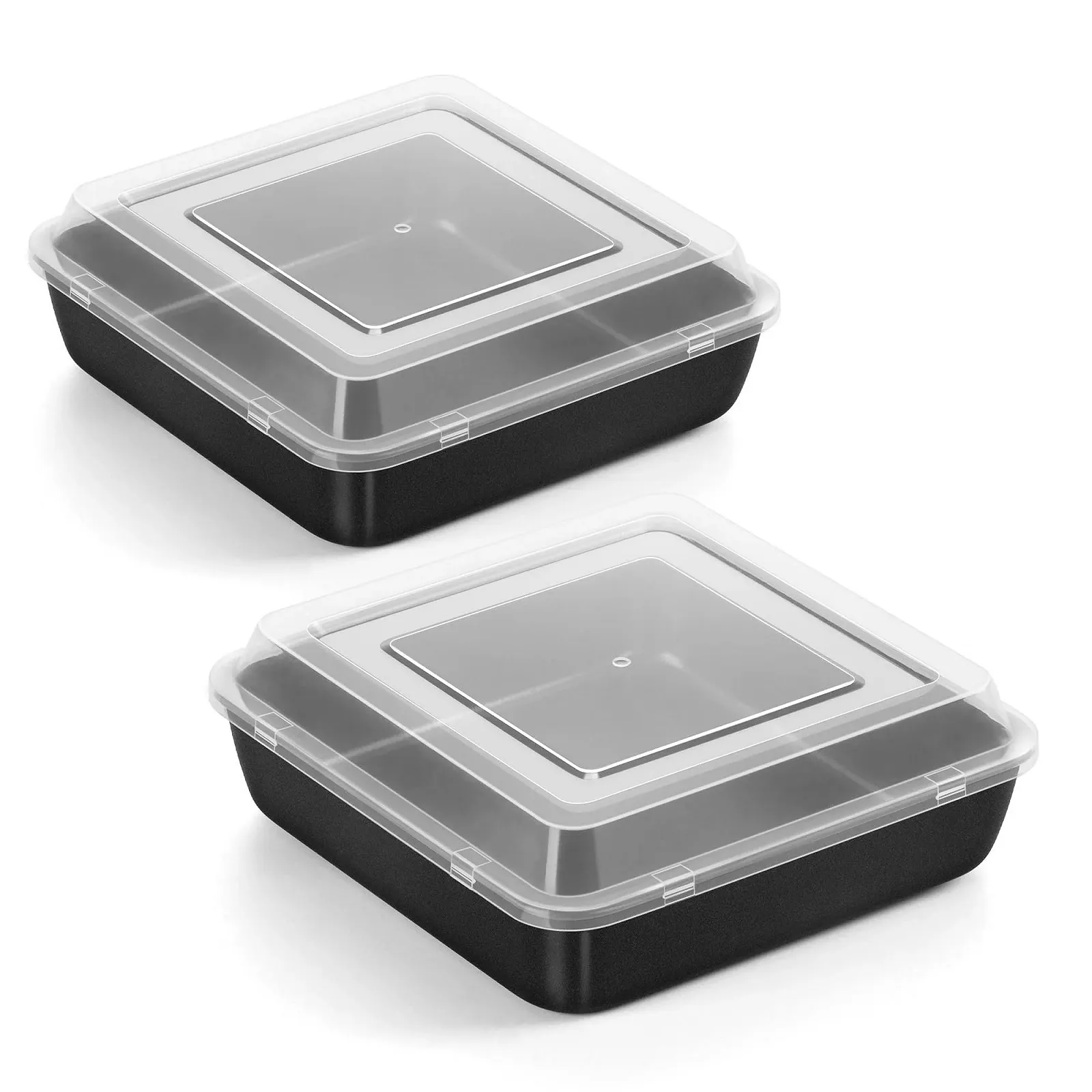 Форма для выпечки Joyfair Квадратная Набор из 2 шт. Нержавеющая сталь Антипригарная с крышкой 21 x 21 x 5 см, фото №1