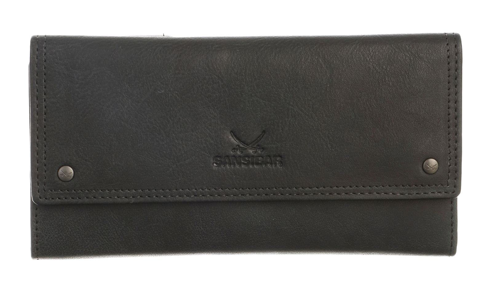 Гаманець жіночий шкіряний Sansibar Vintage Black 019712, чорний, фото №1
