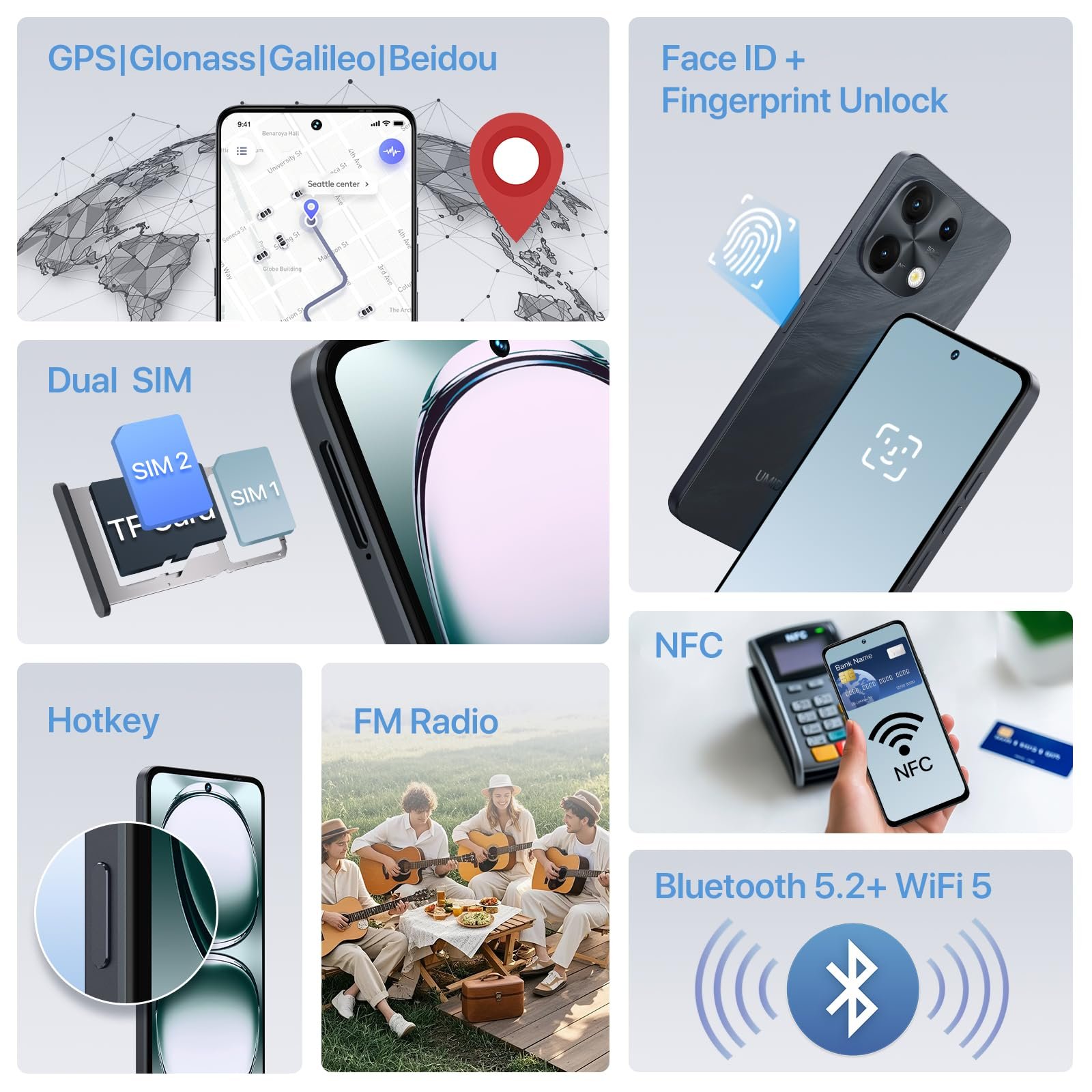 Смартфон UMIDIGI Note 100 6.8" 120Hz Octa-Core 12GB (6+6) RAM 128GB ROM 50MP NFC 5000mAh Dual SIM, фото №7 Смартфон UMIDIGI Note 100 6.8" 120Hz Octa-Core 12GB (6+6) RAM 128GB ROM 50MP NFC 5000mAh Dual SIM, фото №7