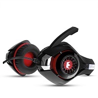 Наушники Crown CMGH-102T Black/Red USB, фото №2