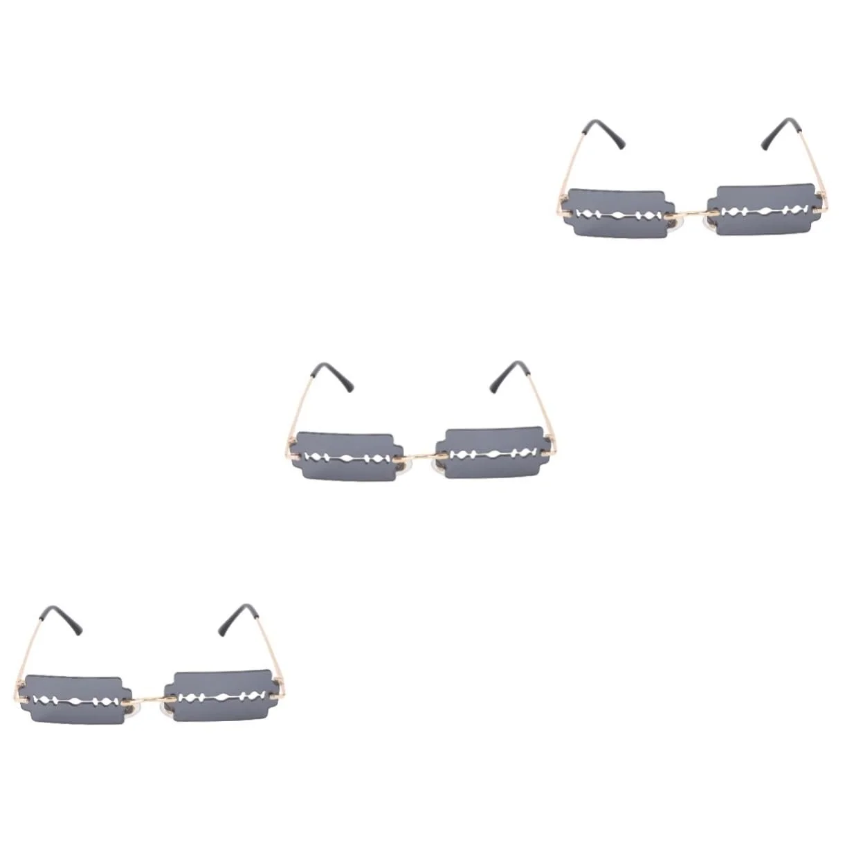 Сонцезахисні окуляри Лезо PACKOVE Набір з 3 шт. Квадратні без оправи, фото №1