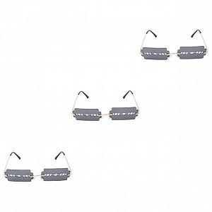 Сонцезахисні окуляри Лезо PACKOVE Набір з 3 шт. Квадратні без оправи - Фото 1