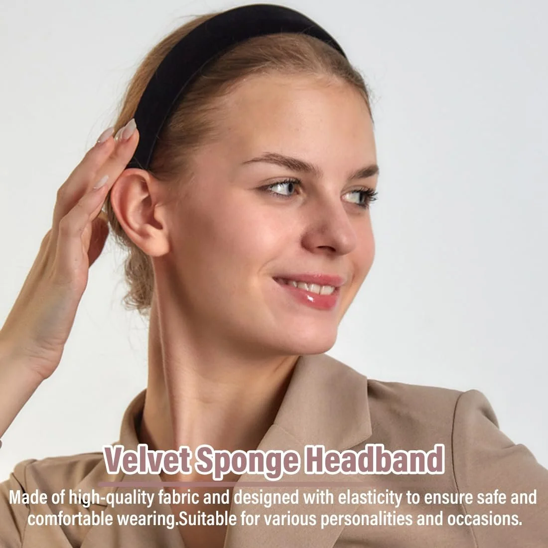 Обруч Оксамитовий Однотонний, фото №4