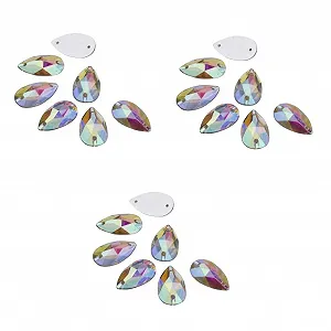 Стрази FRCOLOR Кристалічні намистини Плоска задня частина Ґудзики Кристал Плоска задня частина Підвіска зі страз - Фото 1