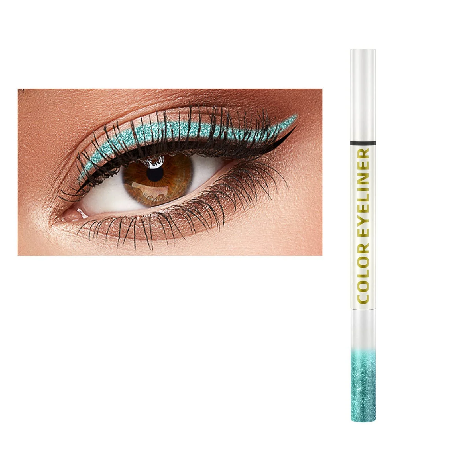 Жидкая Подводка 2в1 для макияжа глаз, блестящая, фото №7