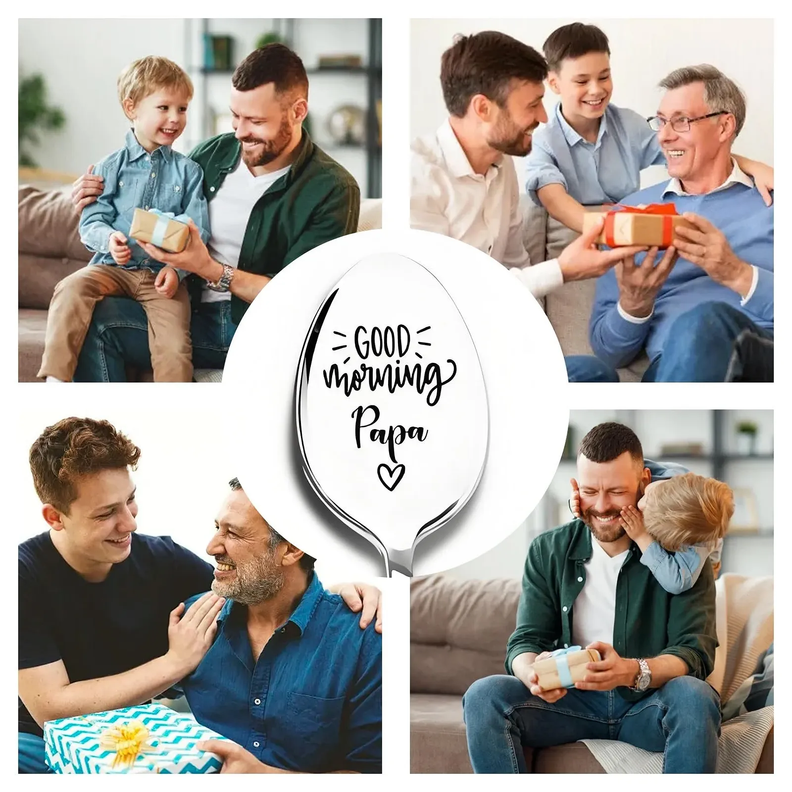 Ложка для кави HAFRlLY з гравіюванням "Good Morning Papa", фото №6