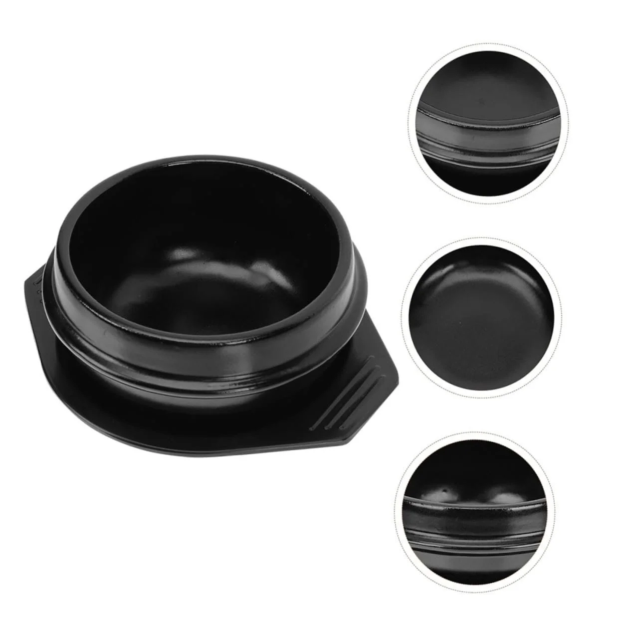 Кам'яний горщик BESPORTBLE Bibimbap із термостійкої кераміки з ручками та підставкою, фото №6