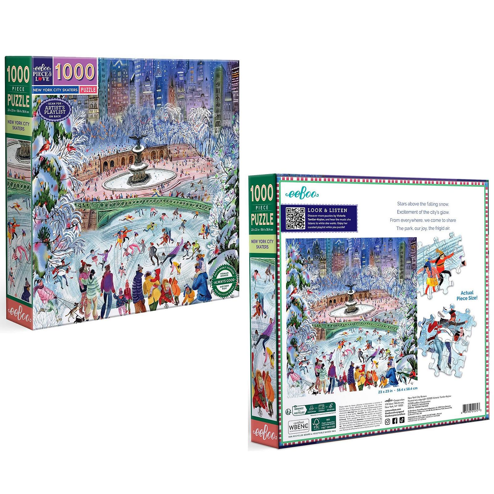 Пазл Eeboo New York City Skaters Конькобежцы в Нью-Йорке 1000 элементов 58,5 x 58,5 см, фото №7