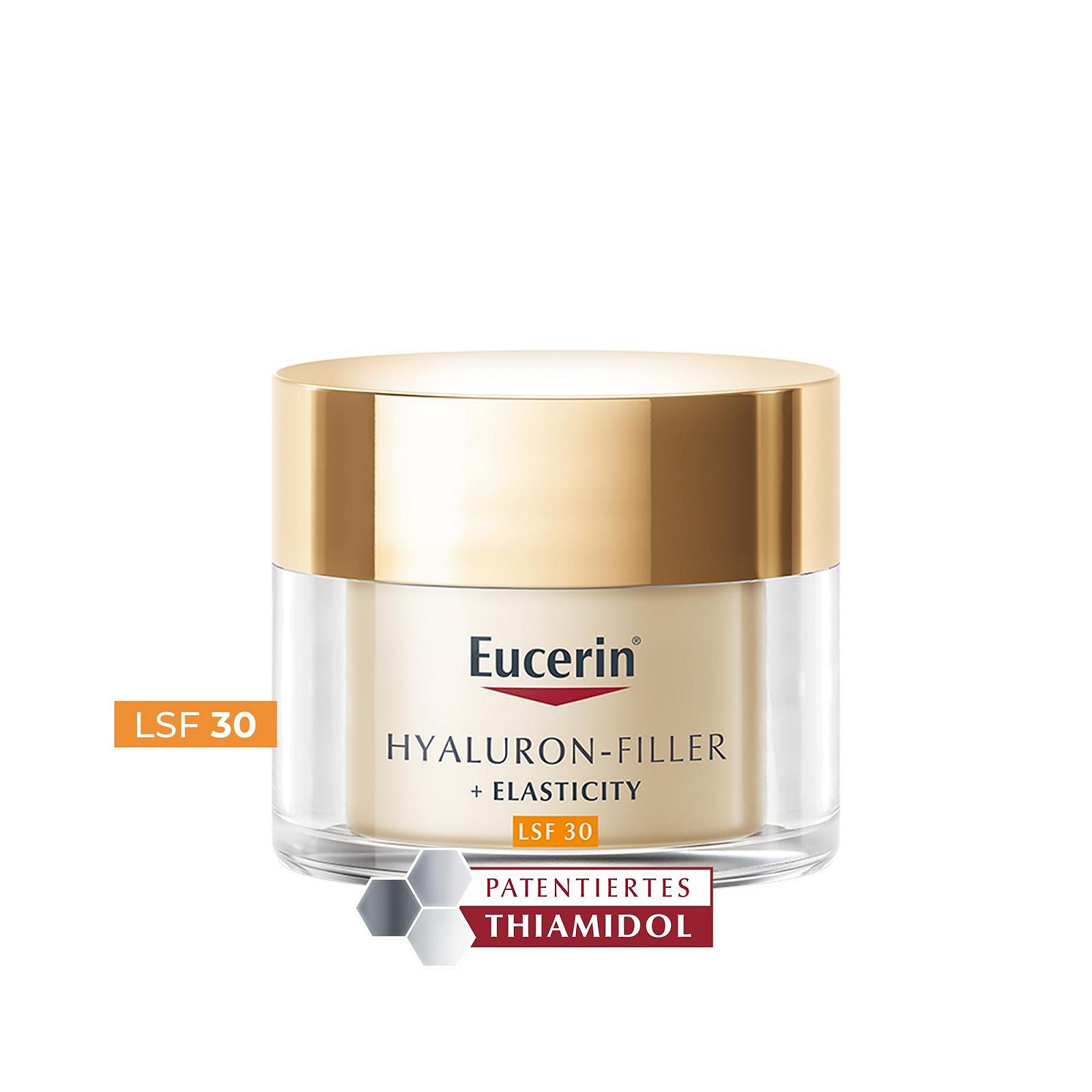 Денний крем Eucerin Hyaluronic Filler + Elasticity SPF 30 Антивіковий проти зморшок з тіамідолом, колаген-еластиновим комплексом та гіалуроновою кислотою 50 мл, фото №10