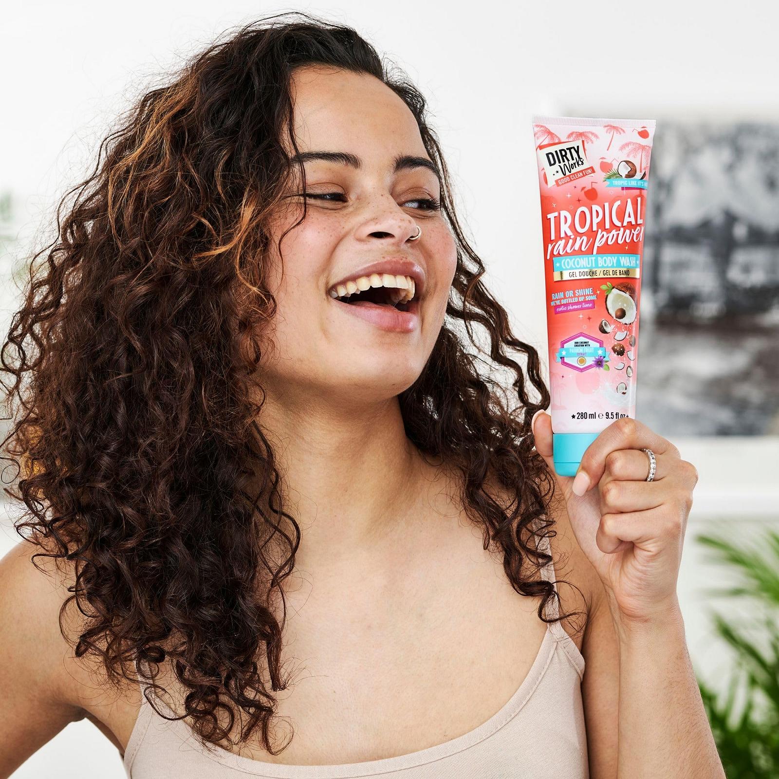 Гель для душу Dirty Works Tropic Like It's Hot Tropical Rain Power Coconut 280 мл, фото №5