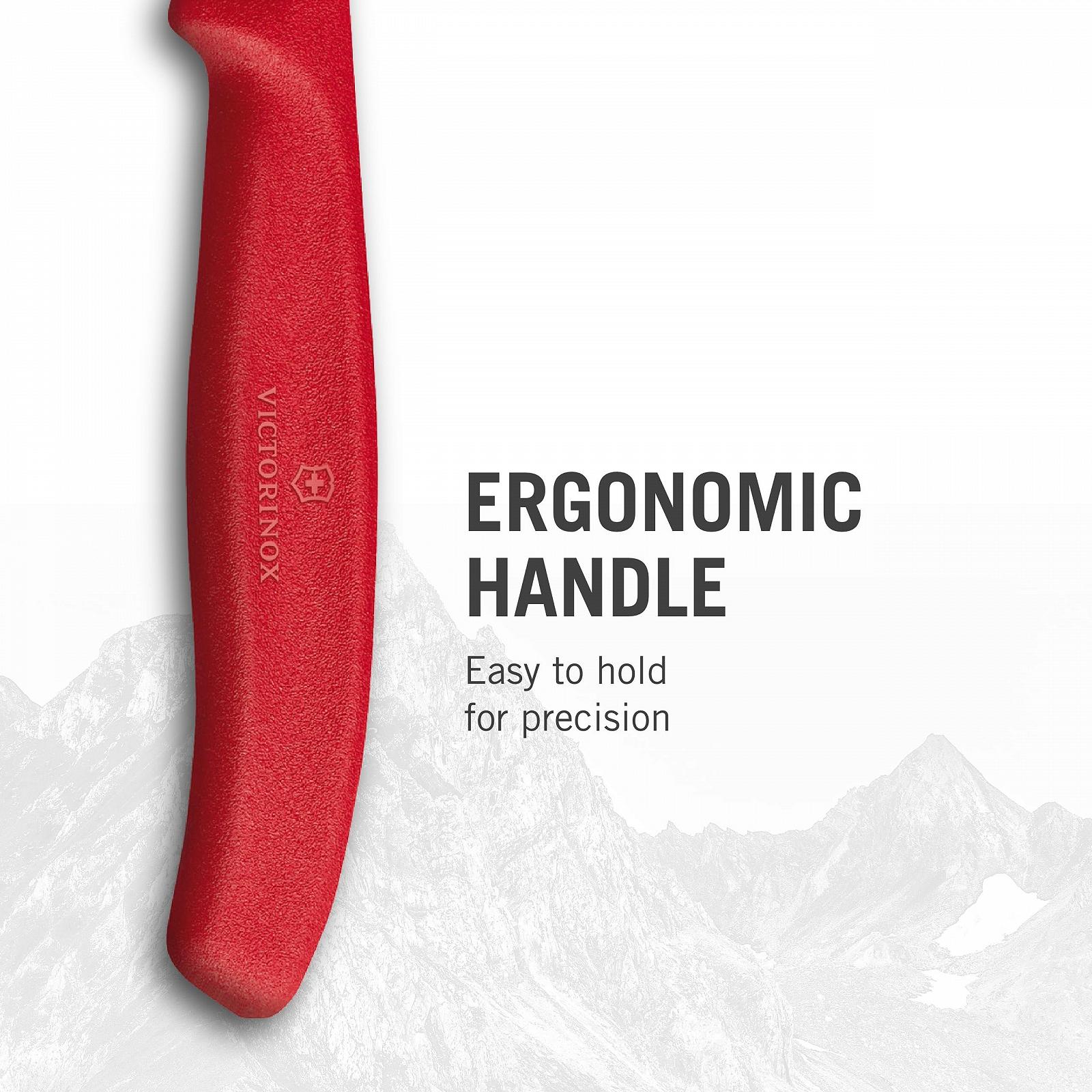 Набор кухонных ножей Victorinox Swiss Classic, 6 предметов, для овощей, томатов и завтрака, нож и овощечистка, прочная пластиковая ручка, нержавеющая сталь, красный, фото №5