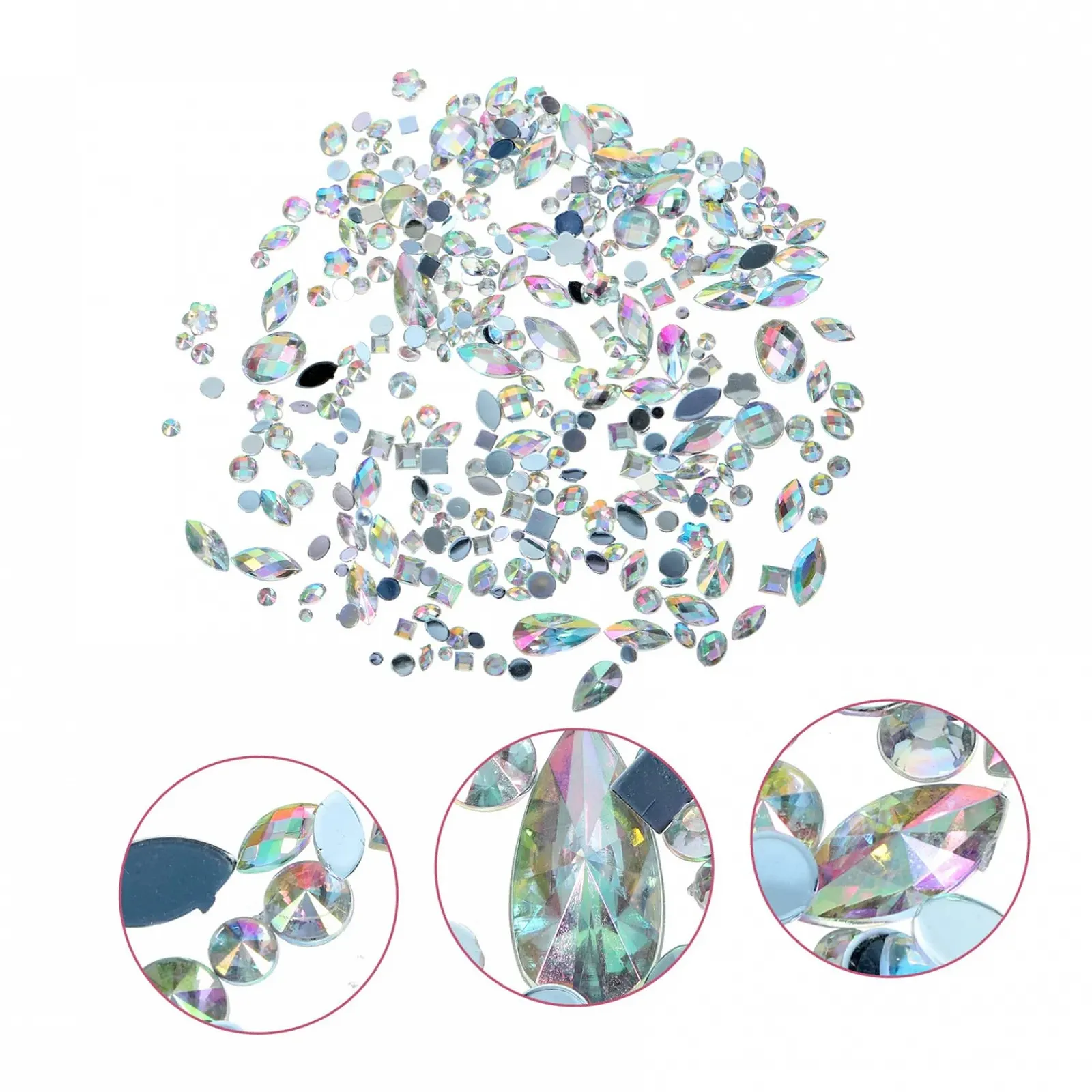 Стрази Плоскі Garneck Акрилові Камені 300 штук, фото №8