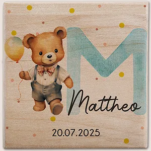 Скарбничка дерев'яна Персоналізована літера Ведмідь synthetic.ua - Фото 1
