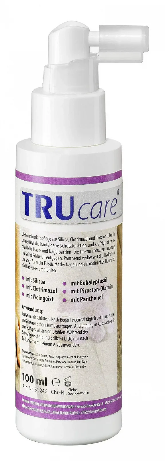Настоянка для нігтів TRUcare Nail tincture для чутливих до грибка стоп 100 мл, фото №2