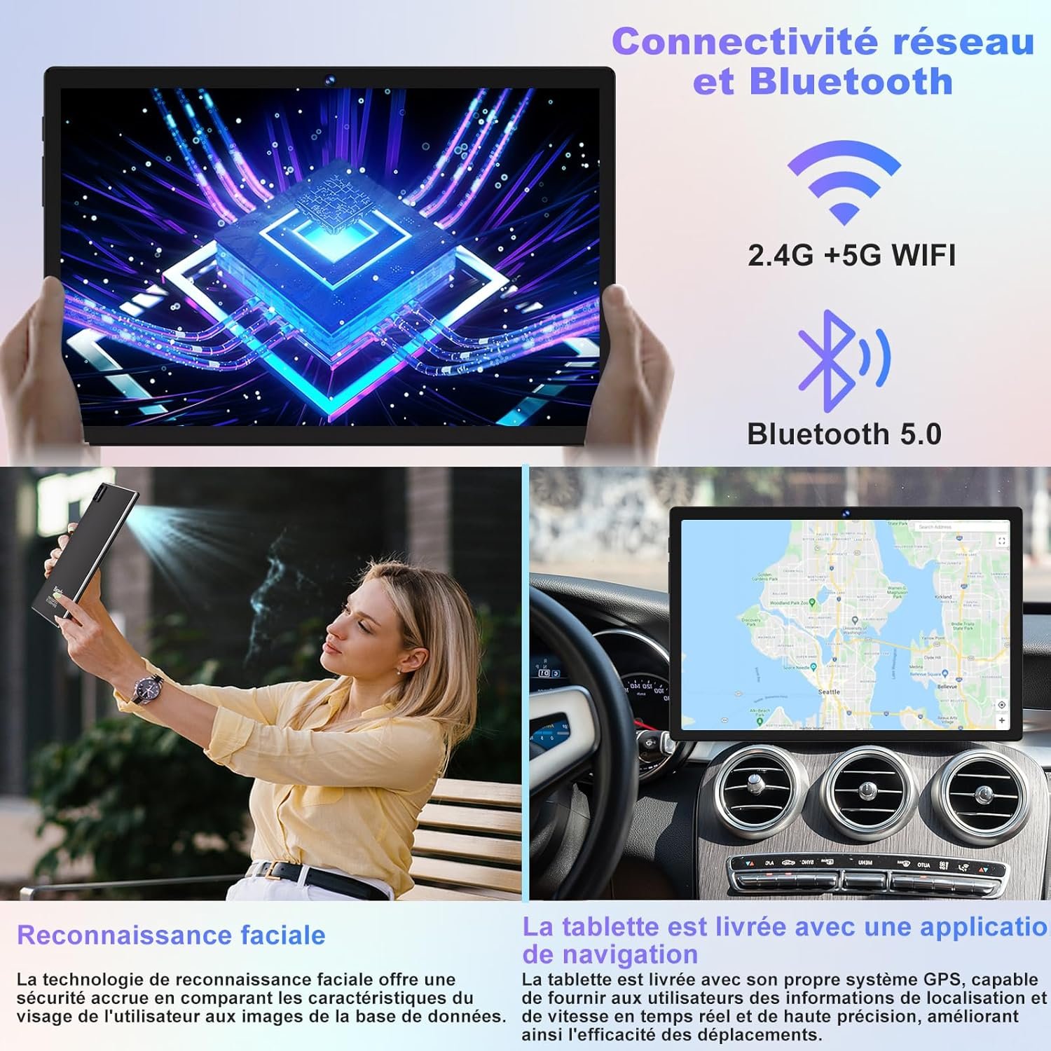 Планшет 10.1" Biegedy B29 6+16/128Gb 8 ядер Android 14 8000 mAh Чорний, фото №6