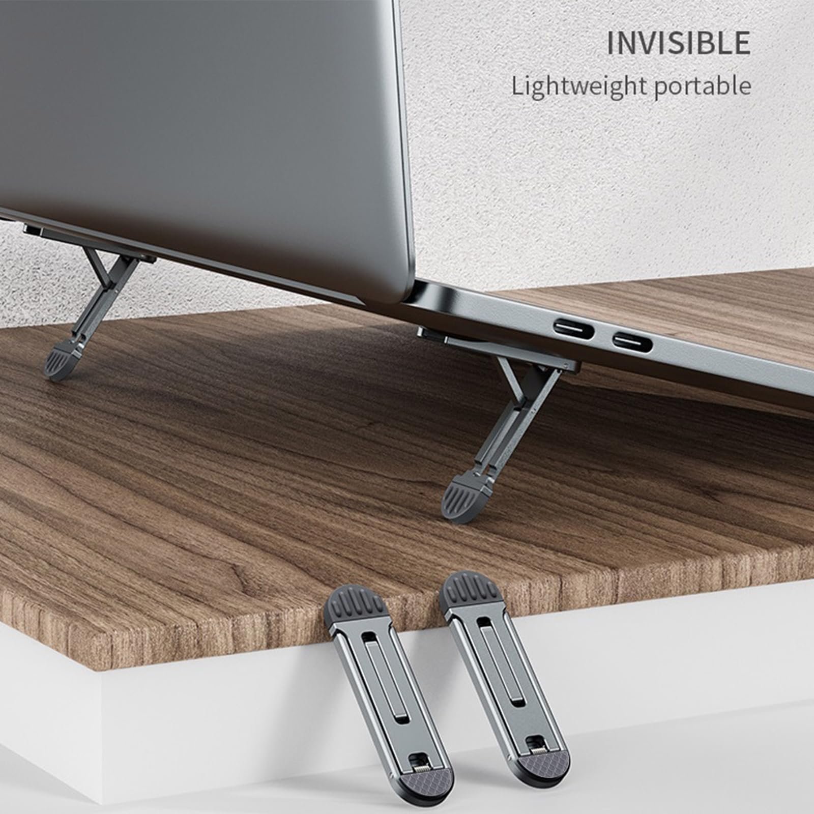 Держатель для ноутбука Invisible Алюминиевый сплав Подставка для компьютера и телефона для охлаждения, фото №3 Держатель для ноутбука Invisible Алюминиевый сплав Подставка для компьютера и телефона для охлаждения, фото №3