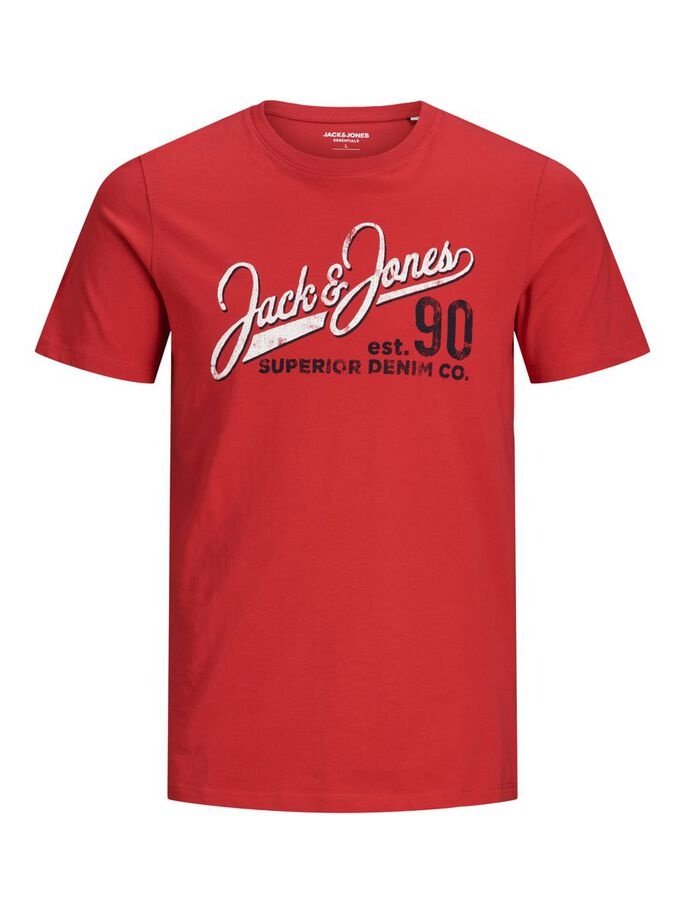 Футболка JJELOGO TEE SS O-NECK 2 COL SS21 NOOS 12180867 True Red Jack&Jones Червоний S, фото №5