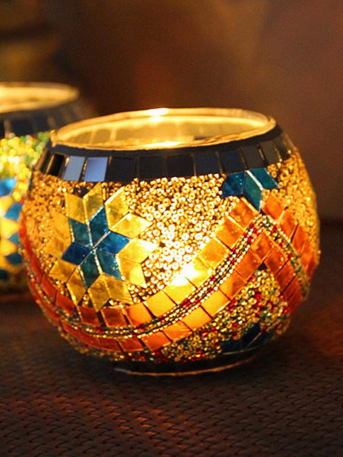 Ліхтар Підсвічник Скло Мозаїка, фото №3