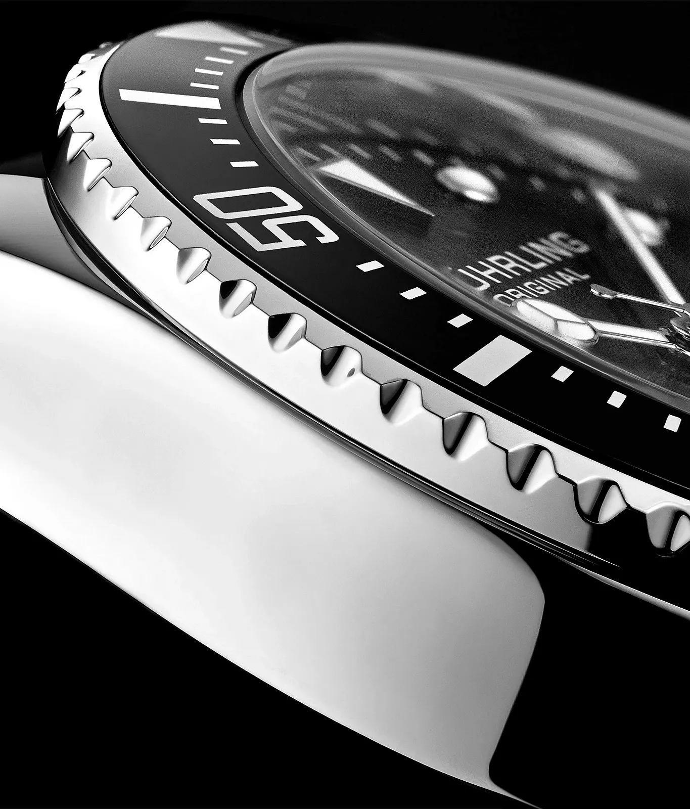 Часы для дайвинга Stuhrling Original Мужские Серебристый корпус 42 мм с винтовой заводной головкой, резиновый ремешок, водонепроницаемость до 100 м, фото №9 Часы для дайвинга Stuhrling Original Мужские Серебристый корпус 42 мм с винтовой заводной головкой, резиновый ремешок, водонепроницаемость до 100 м, фото №9