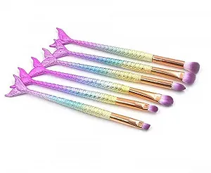 Набір пензлів для макіяжу Gshy, 6 шт русалочка, для очей synthetic.ua - Фото 1