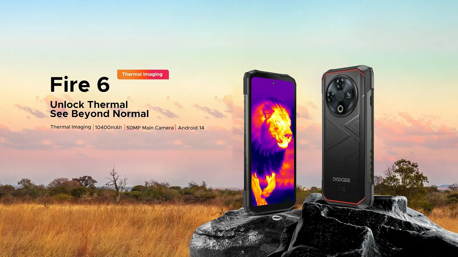Защищенный смартфон DOOGEE Fire 6 16/256GB 10400mAh 18W 50MP 6.56" NFC Black, фото №2