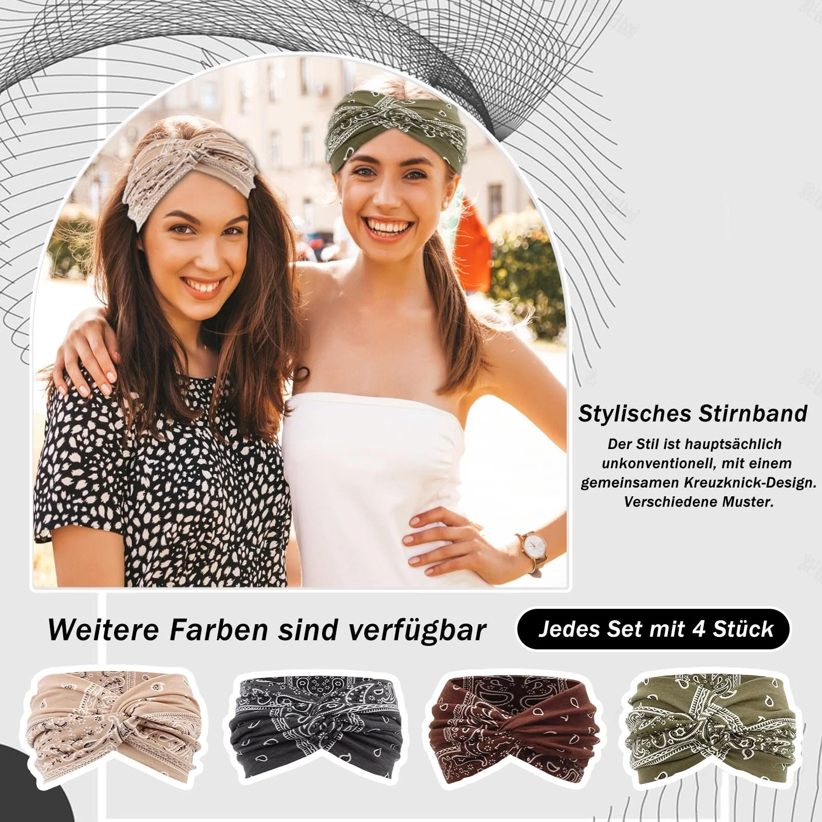 Набір пов'язок для волосся жіночих, фото №3