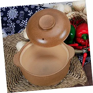 Кастрюля керамическая с крышкой термостойкая антипригарная для плиты энергосберегающая теплоизолированная synthetic.ua - Фото 1