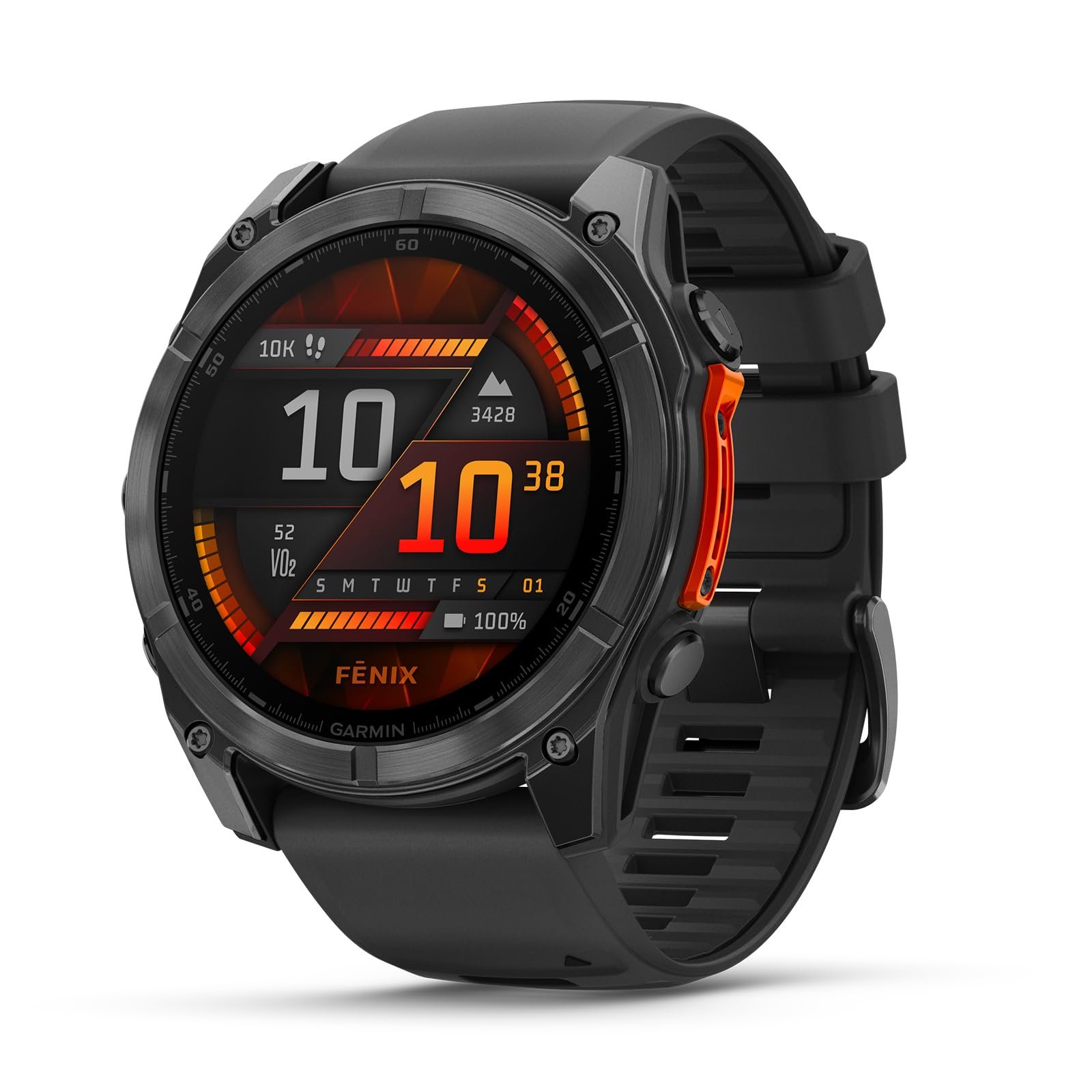 Смарт-годинник Garmin fēnix 8 GPS Multisport 51 мм AMOLED, сенсорний/кнопковий дисплей 1.4 дюйма, ліхтарик, карти Topo, понад 80 попередньо встановлених спортивних додатків, телефонія, Music Pay, фото №1