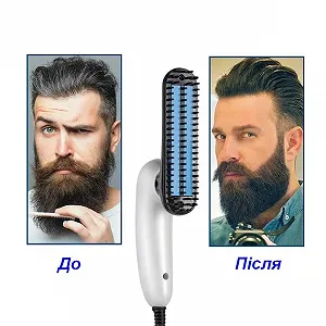 Утюжок-Гребень выпрямитель для бороды и волос Beard Hair Straightener EL-1319 synthetic.ua - Фото 1