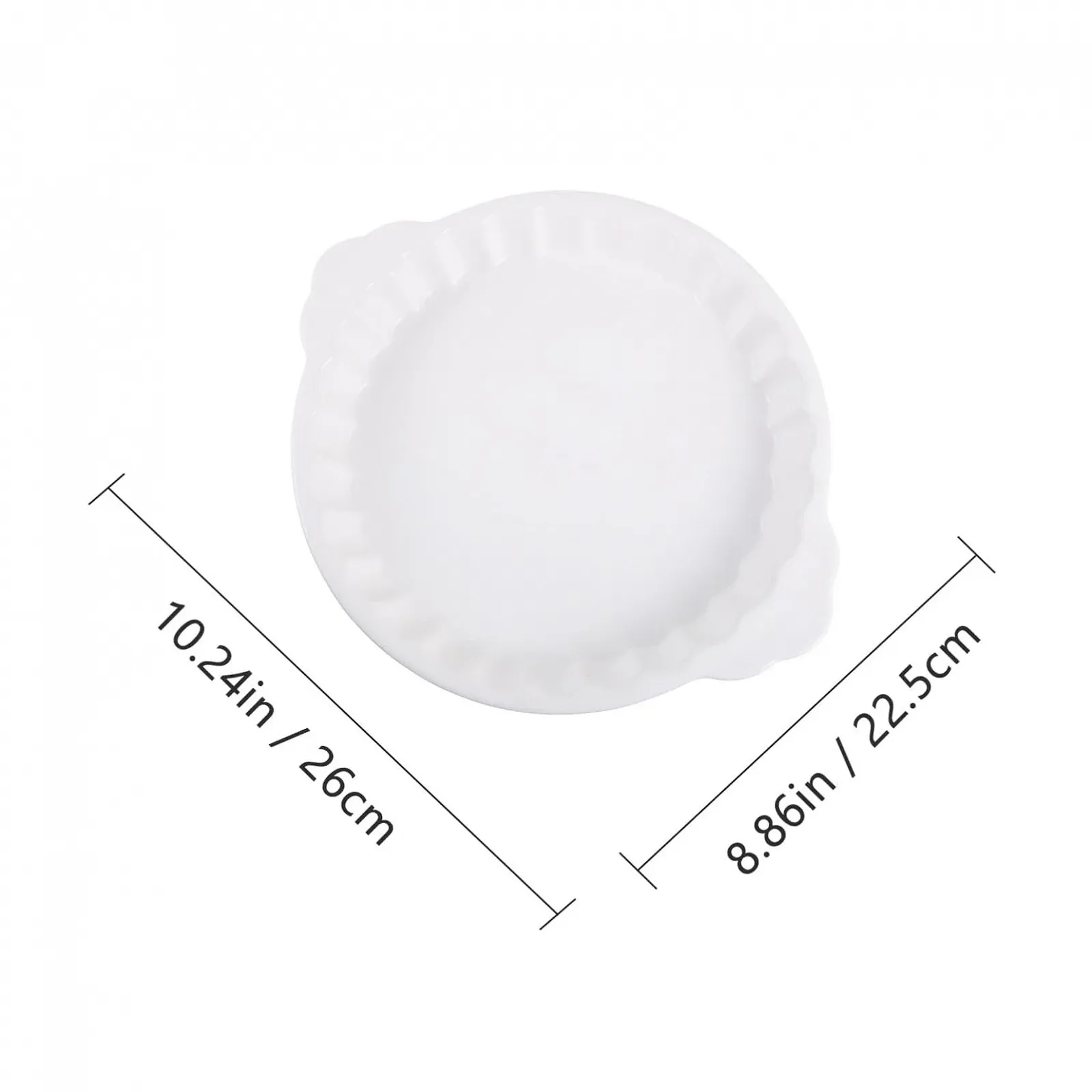 Форма для запікання керамічна кругла з ручками термостійка біла, фото №2 Форма для запікання керамічна кругла з ручками термостійка біла, фото №2