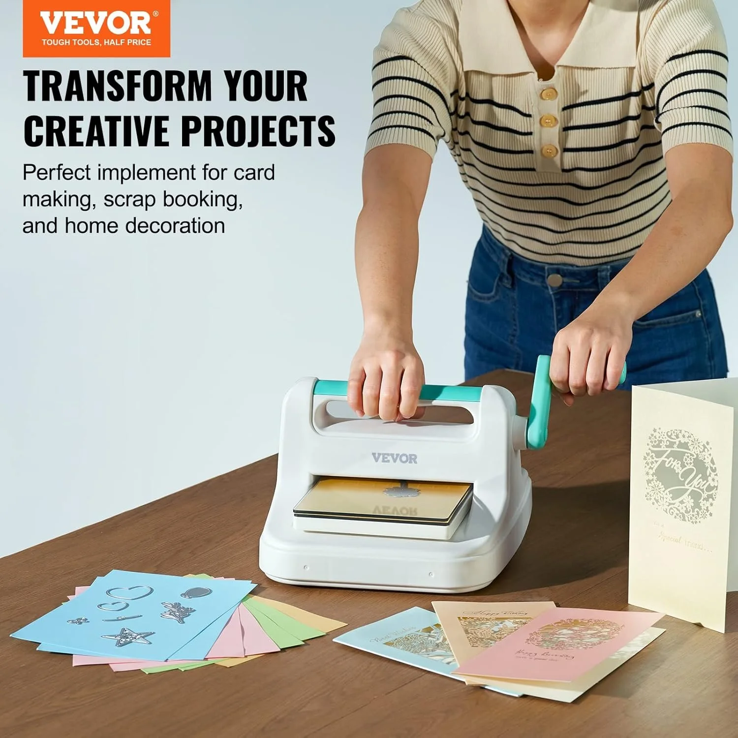 Ручная машина для вырубки и тиснения VEVOR 26042-KIT White, фото №5 Ручная машина для вырубки и тиснения VEVOR 26042-KIT White, фото №5