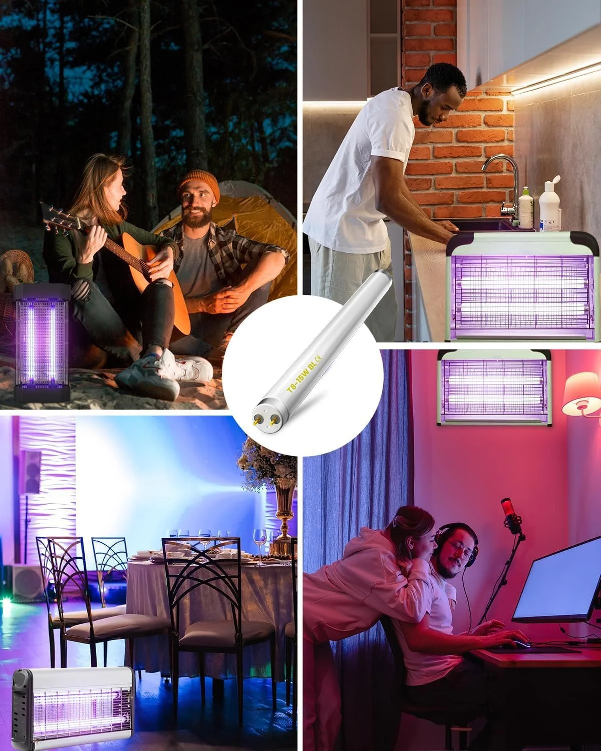 Сменные лампы для уничтожителя насекомых BrightArk BL T8 F15W 17 дюймов 15/30 W 2 шт., фото №6