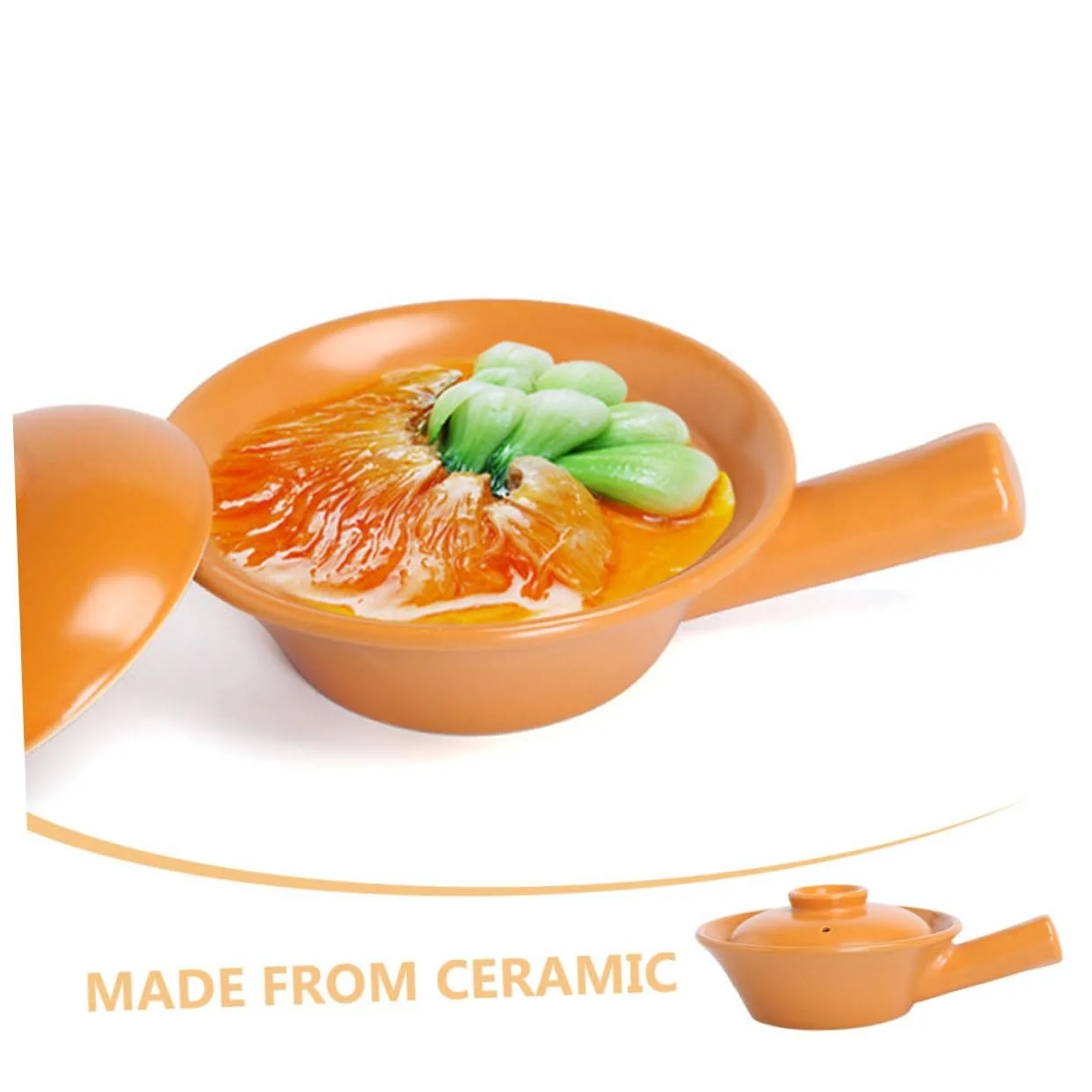 Горщик BESTYASH Керамічний з ручкою для газової плити, фото №3