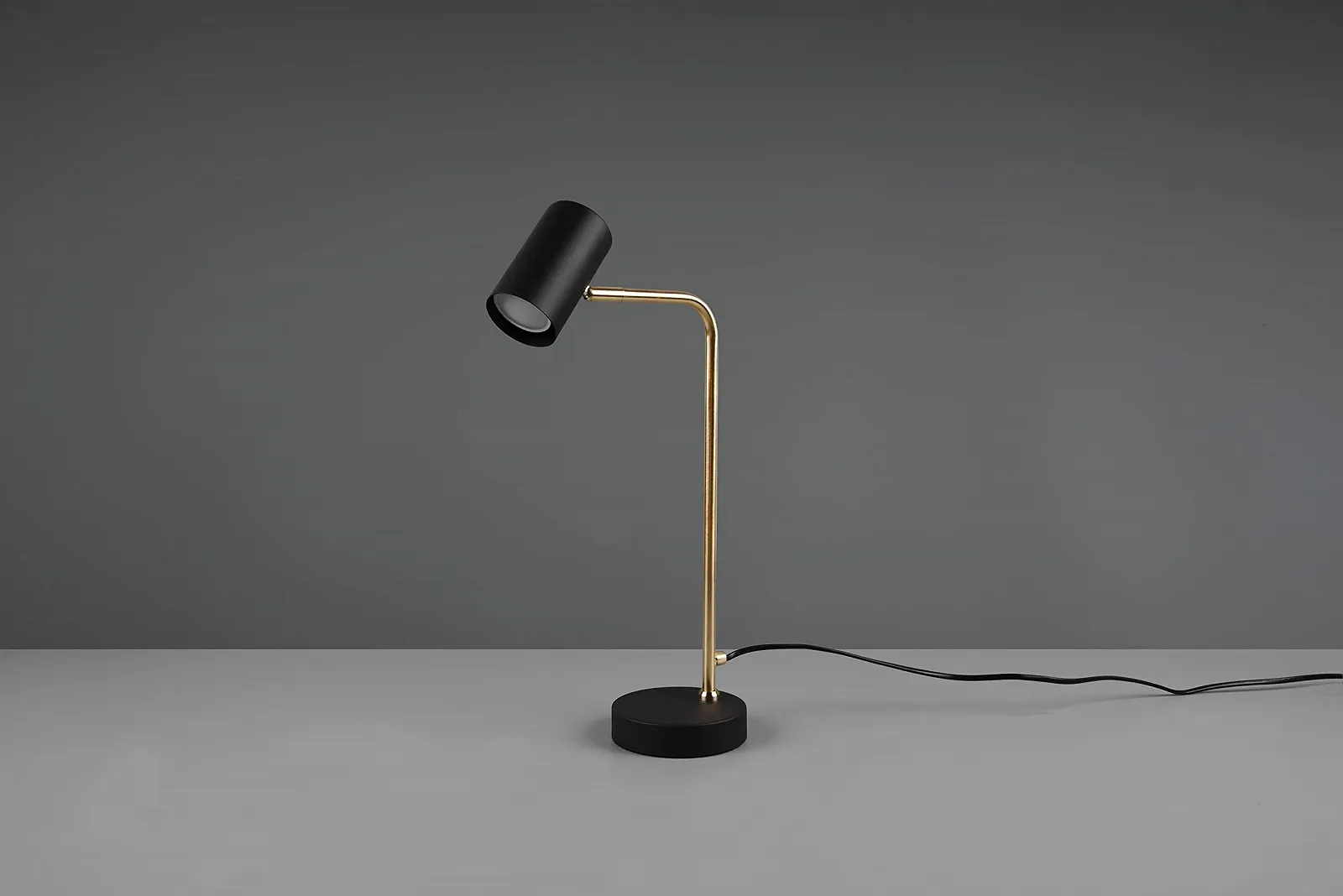 Настільна лампа Trio Leuchten Marley 512400107 металева 1x GU10 матова латунь чорна матова, фото №5