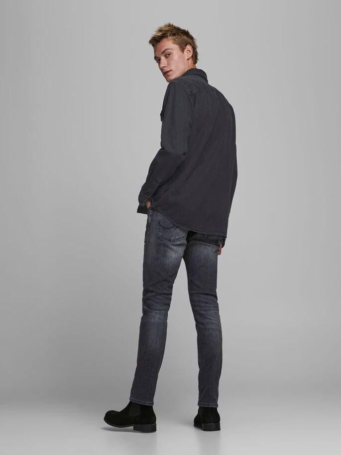 Рубашка Jack&Jones SHERIDAN L/S NOOS 12138115 Denim Черный L, фото №5