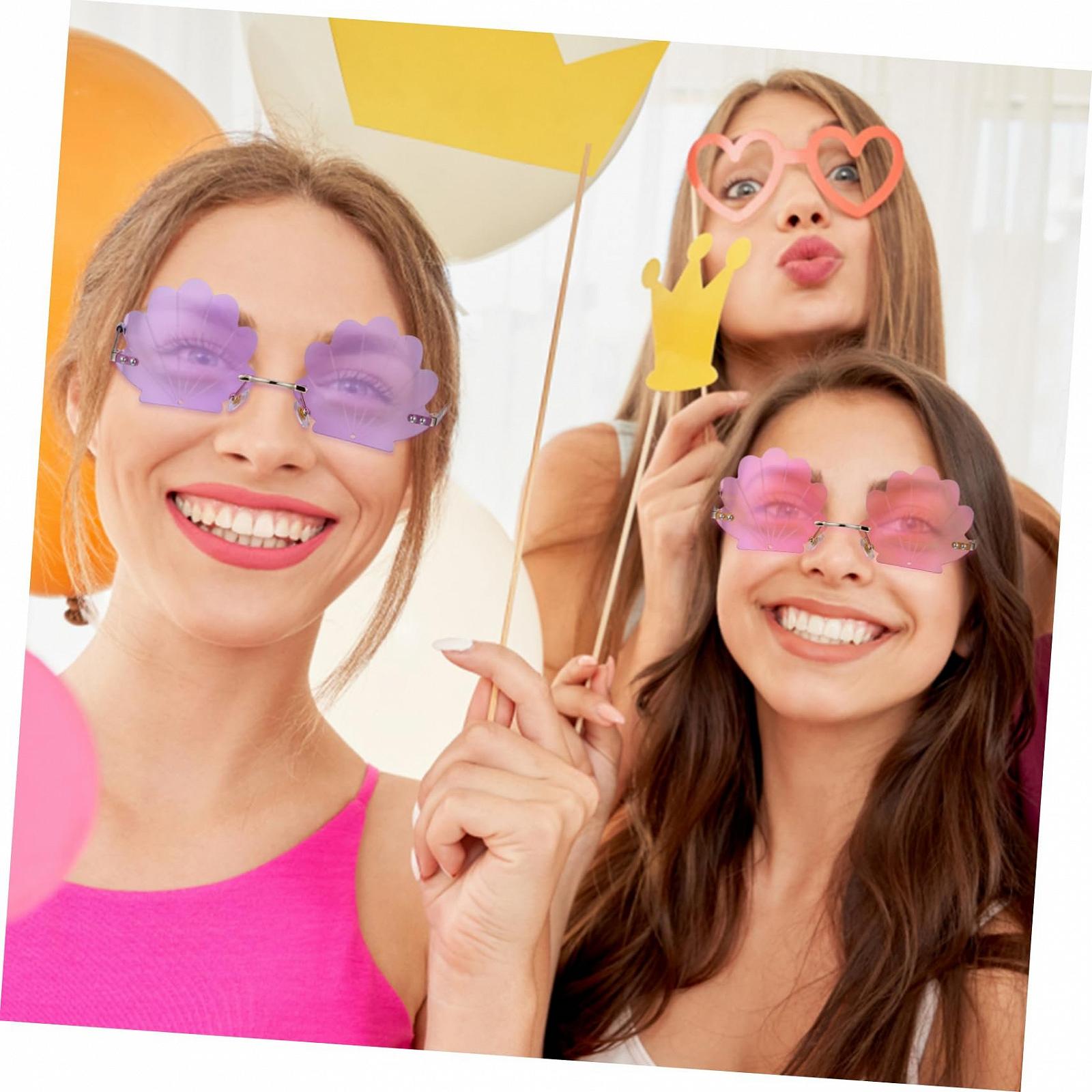 Солнцезащитные очки CATIEBYE, 2 шт., без оправы, раковины, разные цвета, фото №9