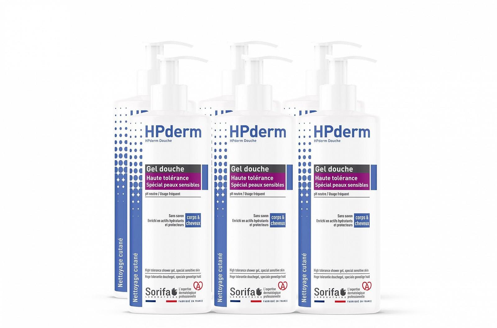 Гель для душу та шампунь HPderm High Colour Power 2-в-1 6 шт по 500 мл з помпою для чутливої шкіри, фото №1